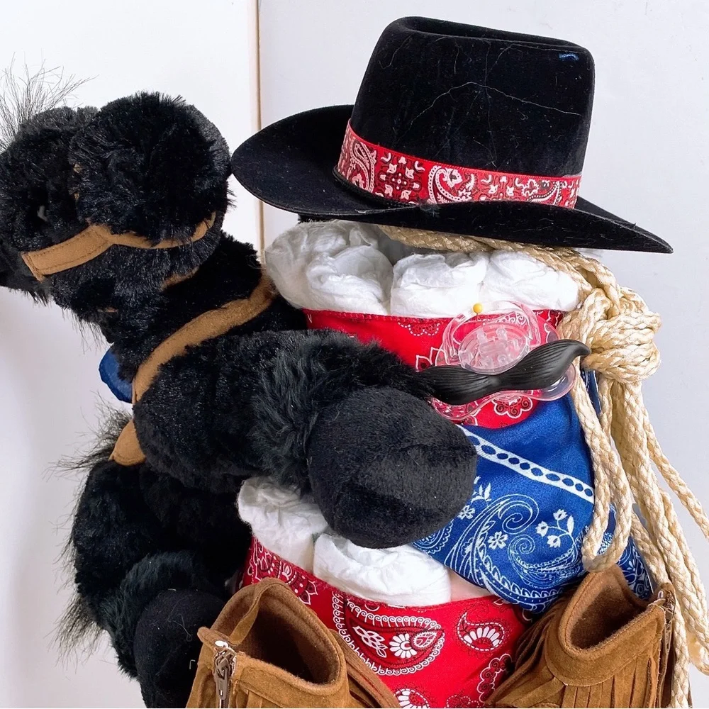 Wester Diaper Cake, Wild West Baby Shower